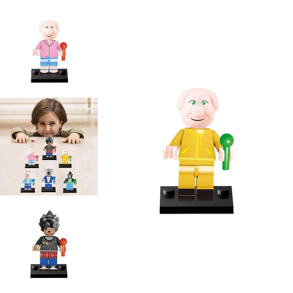 6pcs Sing 2 Building Blocks Figures Rosita Meena Toy Models Birthday Gift