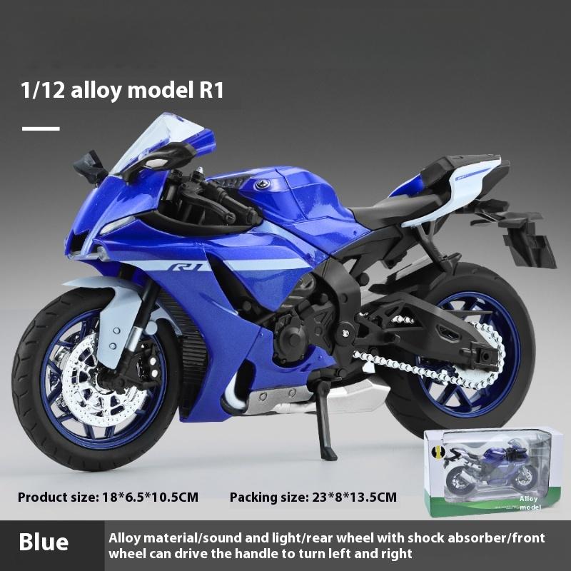 

1:12 R1 Мотоцикл Модель Сплава Заднее Колесо Амортизатор Моделирование Модель Сплава Украшения Детские Игрушки 18*6.5*10.5CM синий