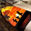1pz Coperta in Flanella con Stampa Son Goku, Alta Qualità per Tutte le Stagioni, Decorazione per la Casa, Calore e Comfort, Perfetta per Regali di Natale