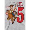 Toy Story Childrens/Kids IÂ´m 5 Woody Heather Birthday Pullover Hoodie