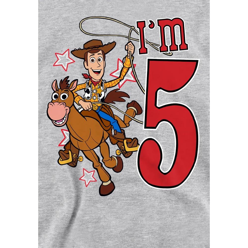 Toy Story Childrens/Kids IÂ´m 5 Woody Heather Birthday Pullover Hoodie