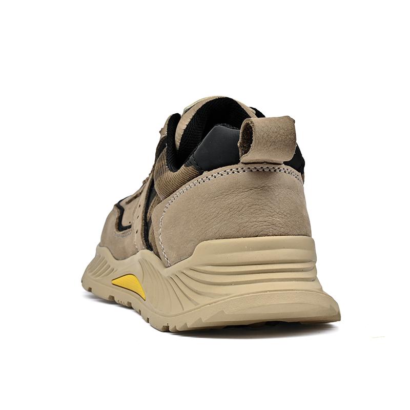 Niedrig geschnittene Outdoor-Wander-Freizeitschuhe für Herren aus Rindsleder