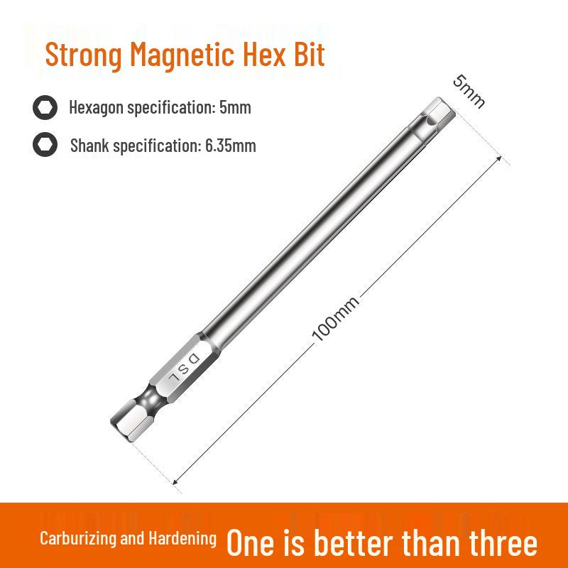 Industrial Grade Magnetic Hex Socket Driver Bit Set for Electric Screwdrivers and Hand Drills