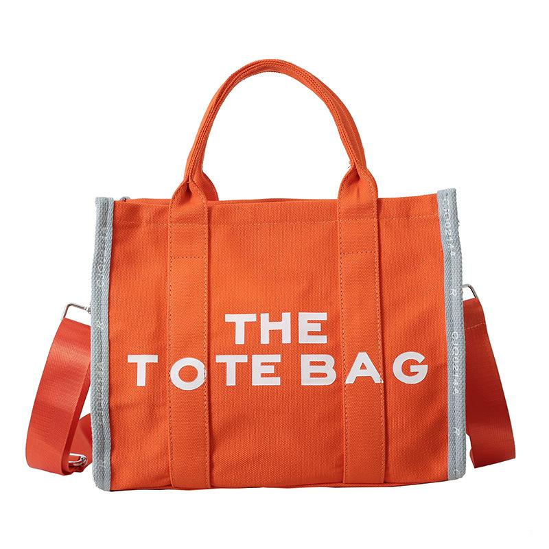 Stylish Tote Bag New Lettering Handbag Large-Capacity Canvas Crossbody Bag CLE