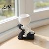 Creative Sports Figure Planter Fun Workout Planter Modern Resin Treadmill Runner Plant Pot Dumbbell Mini Green Pot Body Builder Holder Cute