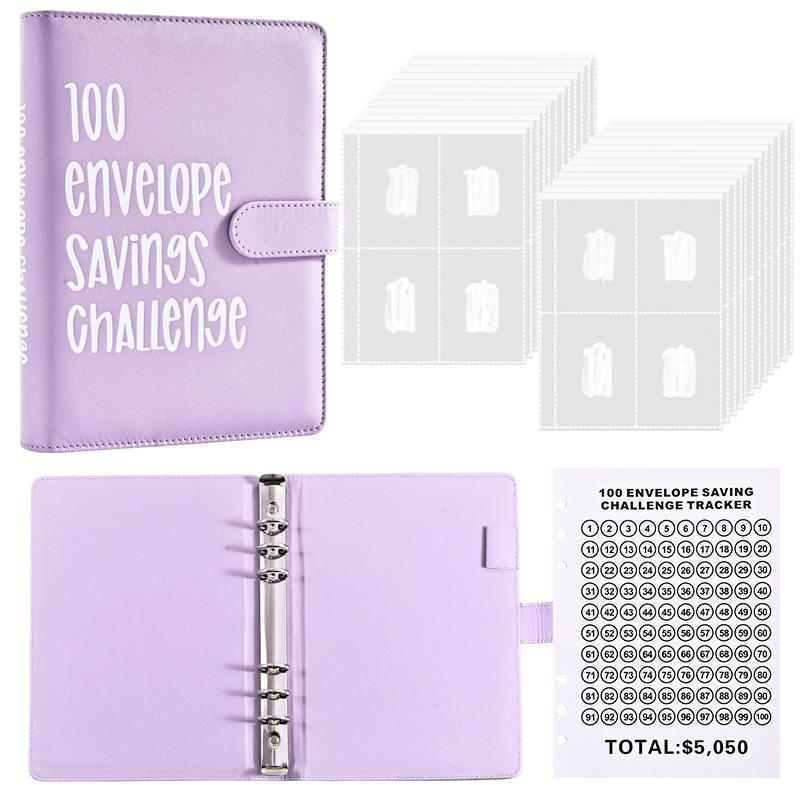 A5 Couple's 100-Day Savings Notebook with Insertable Binder