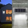 Edelstahl 3LED Solarbetriebene Wandleuchte Gehweg Wasserdicht Landschaftslicht(Weißes Licht)
