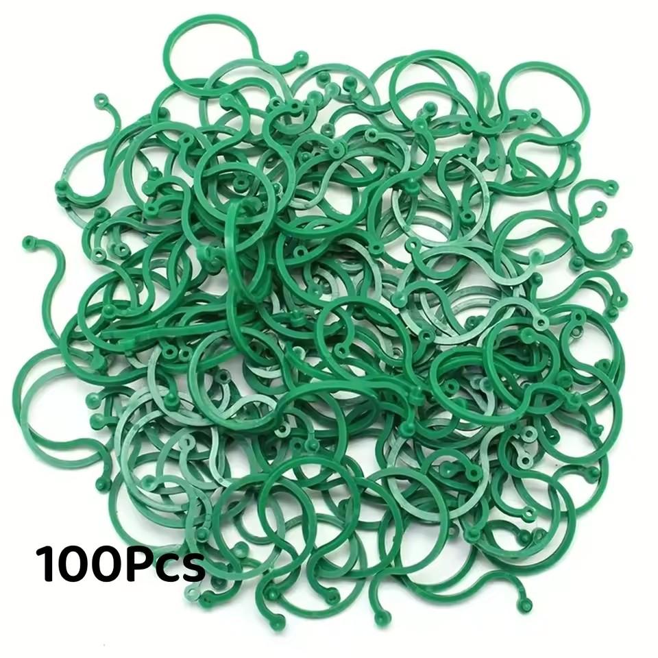 

Gardening 8-figure clip garden green plant tomato vine binding plastic clip garden plant 8-figure buckle fastening buckle зелений