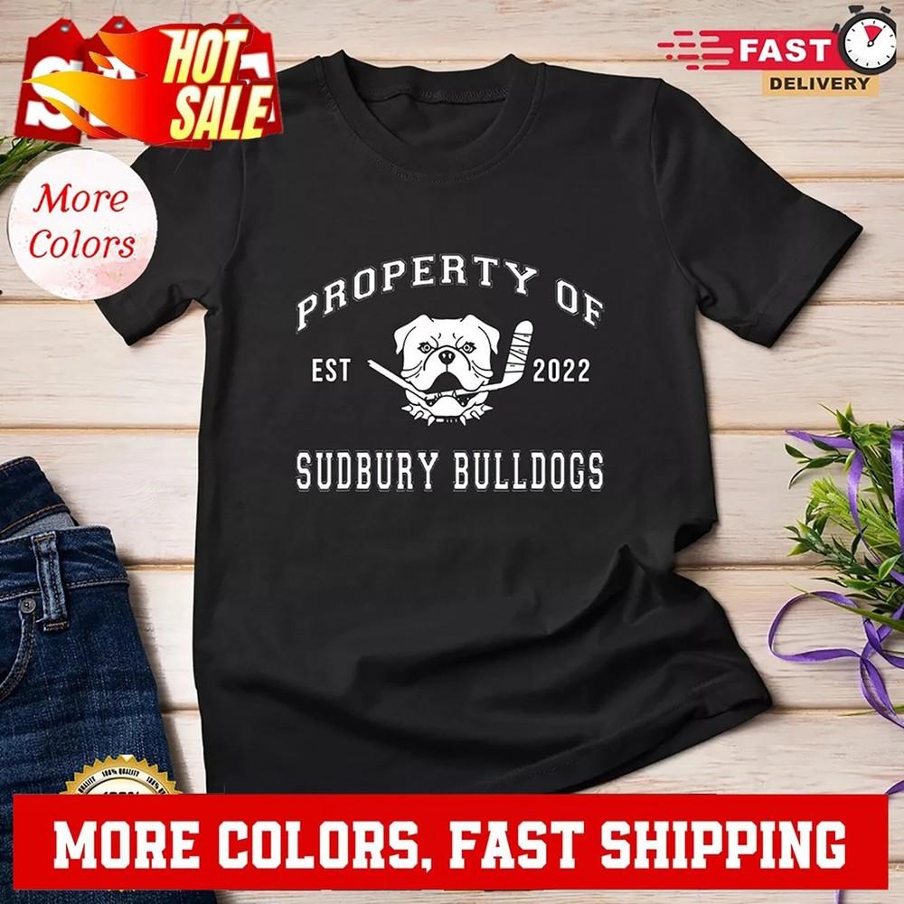 Property of Sudbury Bulldog Funny Unisex Tshirt Unisex T-Shirt S