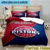 3pcs Custom Name Detroit Basketball Art Bedding Set Includes 1 Duvet Cover & 2 Pillowcases for All Seasons Dormitory Home Decor Christmas Gifts