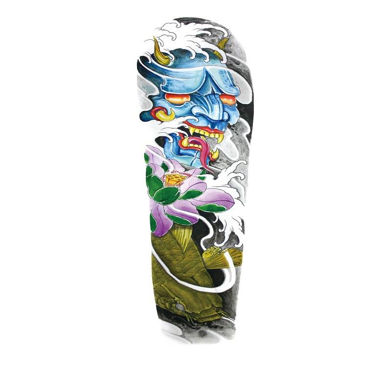 Flower Arm Tattoo Sticker Waterproof Men And Women Sticker Full Arm Waterproof Tattoo Sticker Ukiyo-E Painting Geisha Simulation Big Picture Sticker