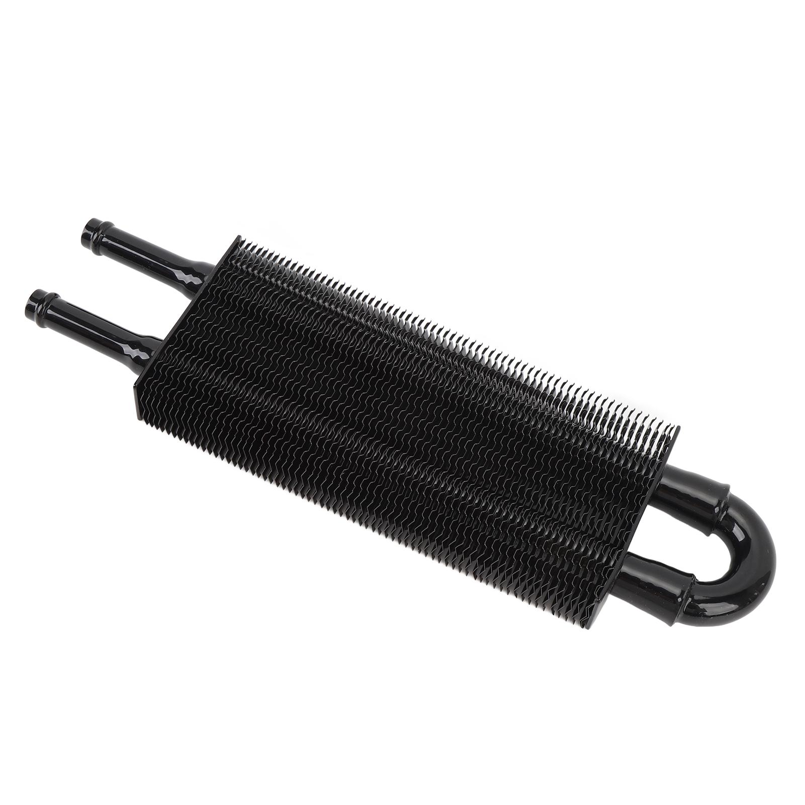 

2-рядный масляный радиатор трансмиссии из алюминиевого сплава 233 мм, универсальный комплект масляного радиатора двигателя с трубой для чёрный