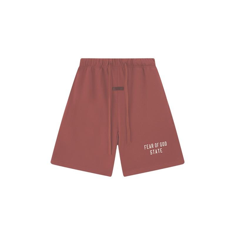 FOG ESSENTIALS Pánské bavlněné kraťasy Volný střih Streetwear Ležérní teplákové