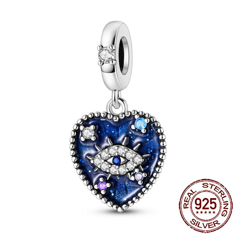 Charms Copper Lucky Horseshoe Clover Dreamcatcher Feather Dangle Beads Fit Bracelet Necklace Women Diy Jewelry