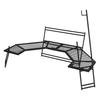 DOD Tequila 180 Heat-Resistant Cockpit Table TB1-572-BK BK(Black) 2-Person