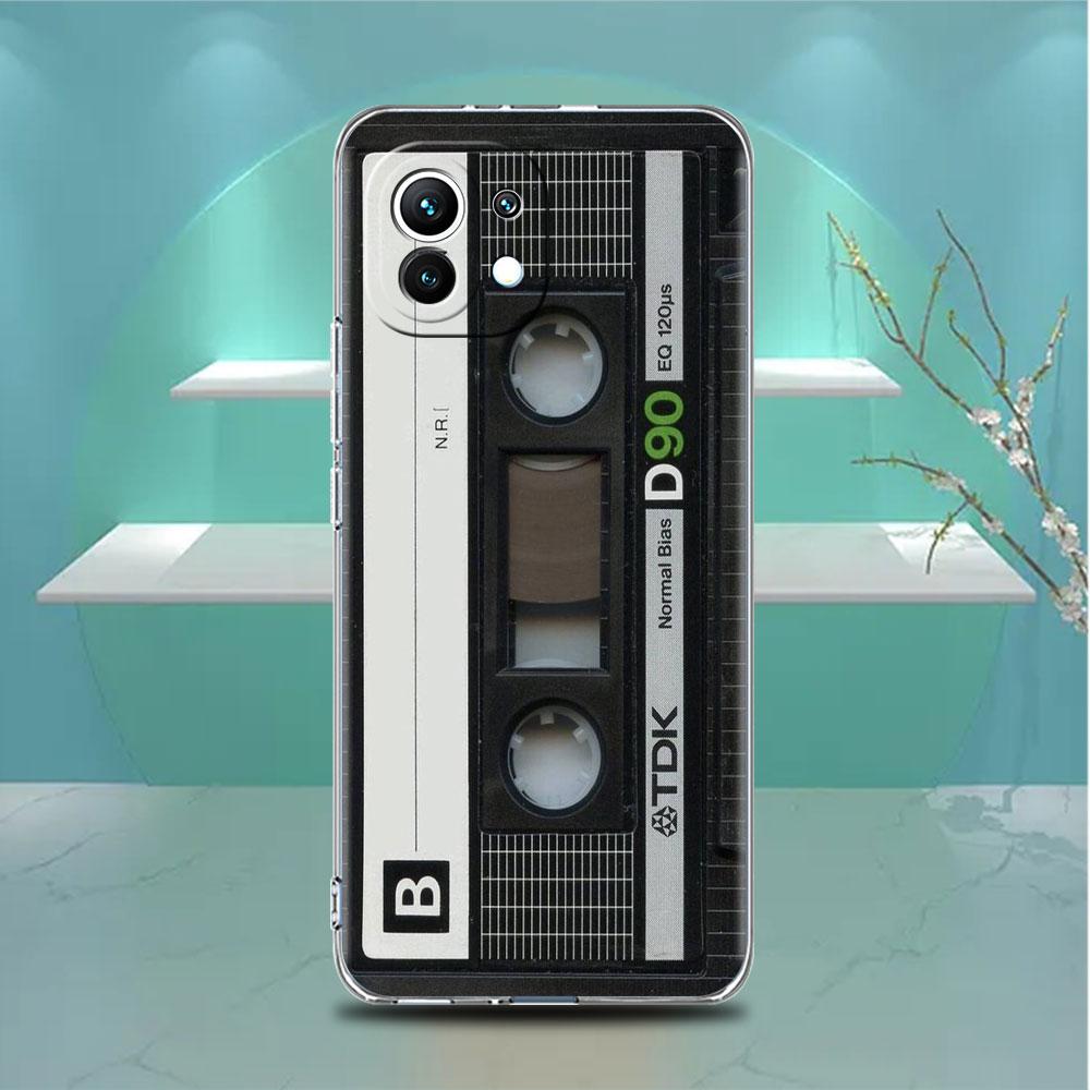 Vintage Cassette Tape Retro Style Clear Case For Xiaomi Mi Poco X3 NFC M3 Pro F3 F1 11 Lite 12 Note 10 11T 9T Phone Cover