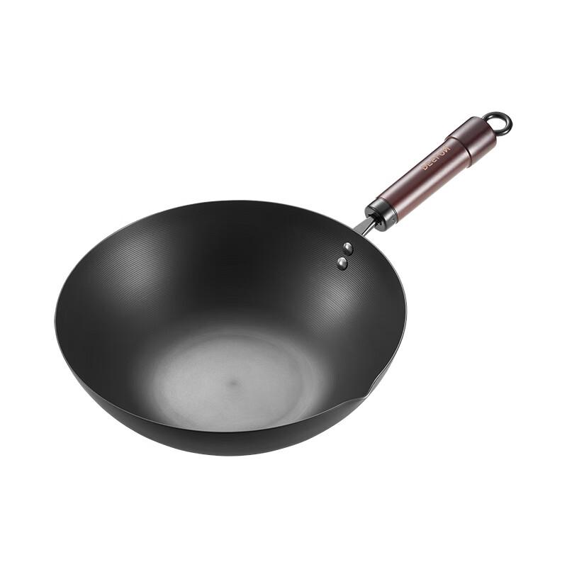DESLON 30cm Nitrided Refined Iron Wok