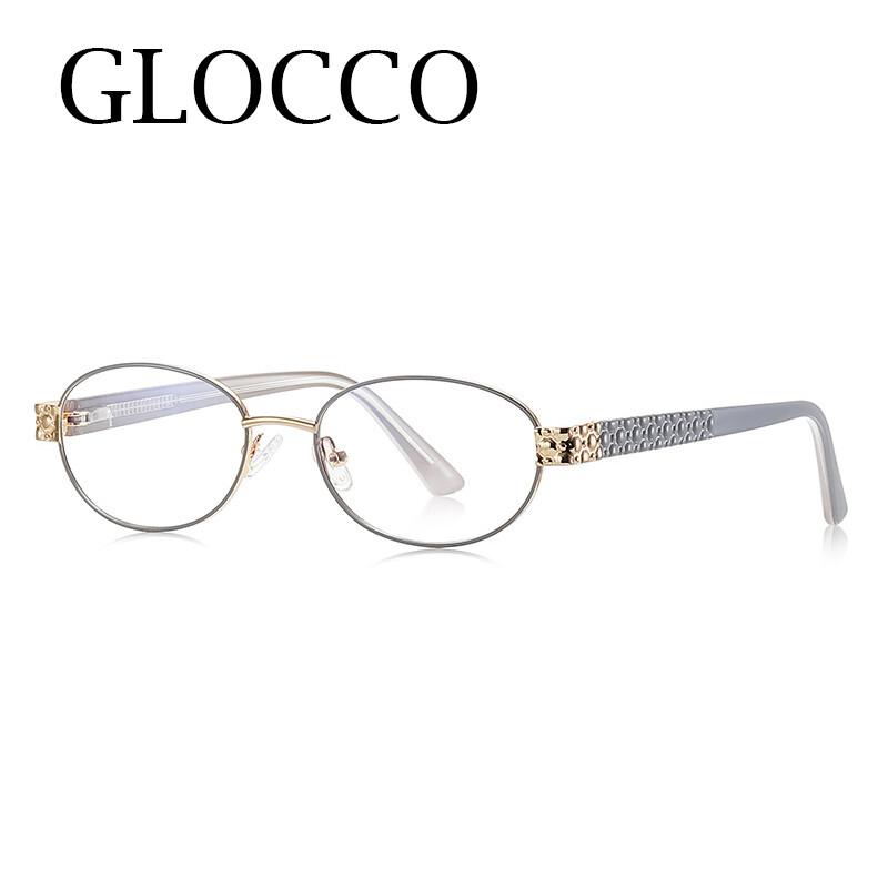 Blue Light Glasses Eyeglass Oval Metal Far Alloy For Spectacle sighted UV400 Sexy Elegant Blocking Presbyopic Woman Leopard Blocking Frame Reading