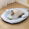 Summer Pet Cooling Pad Ice Silk Breathable Dog Cat Bed Anti-Heat Oval Mat For Small Medium Large Pets With Non-Slip Base