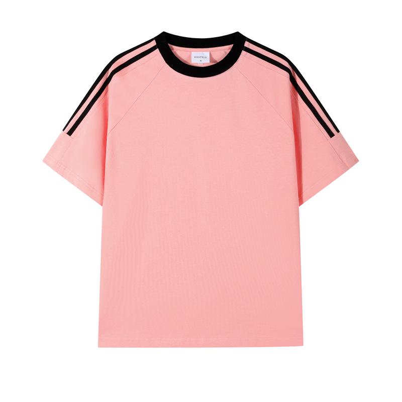 2026 Men's Fashion Double Yarn Cotton Short Sleeve Drop Shoulder T-shirt - Casual Sports Top