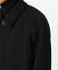 Musinsa Standard Wool Blend Oversized Half Balmacaan Coat [Black]