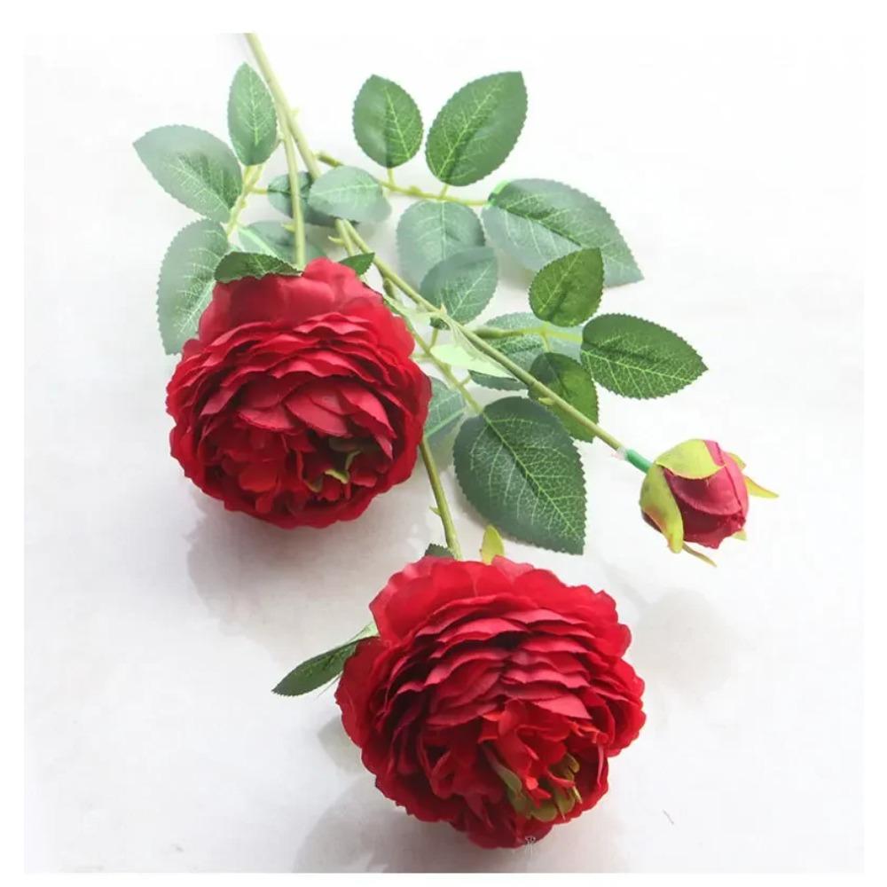 European Style Artificial Peony Flower Bouquet for Home Garden Living Room Party Decorations Wedding Party Supplies Fake Flowers