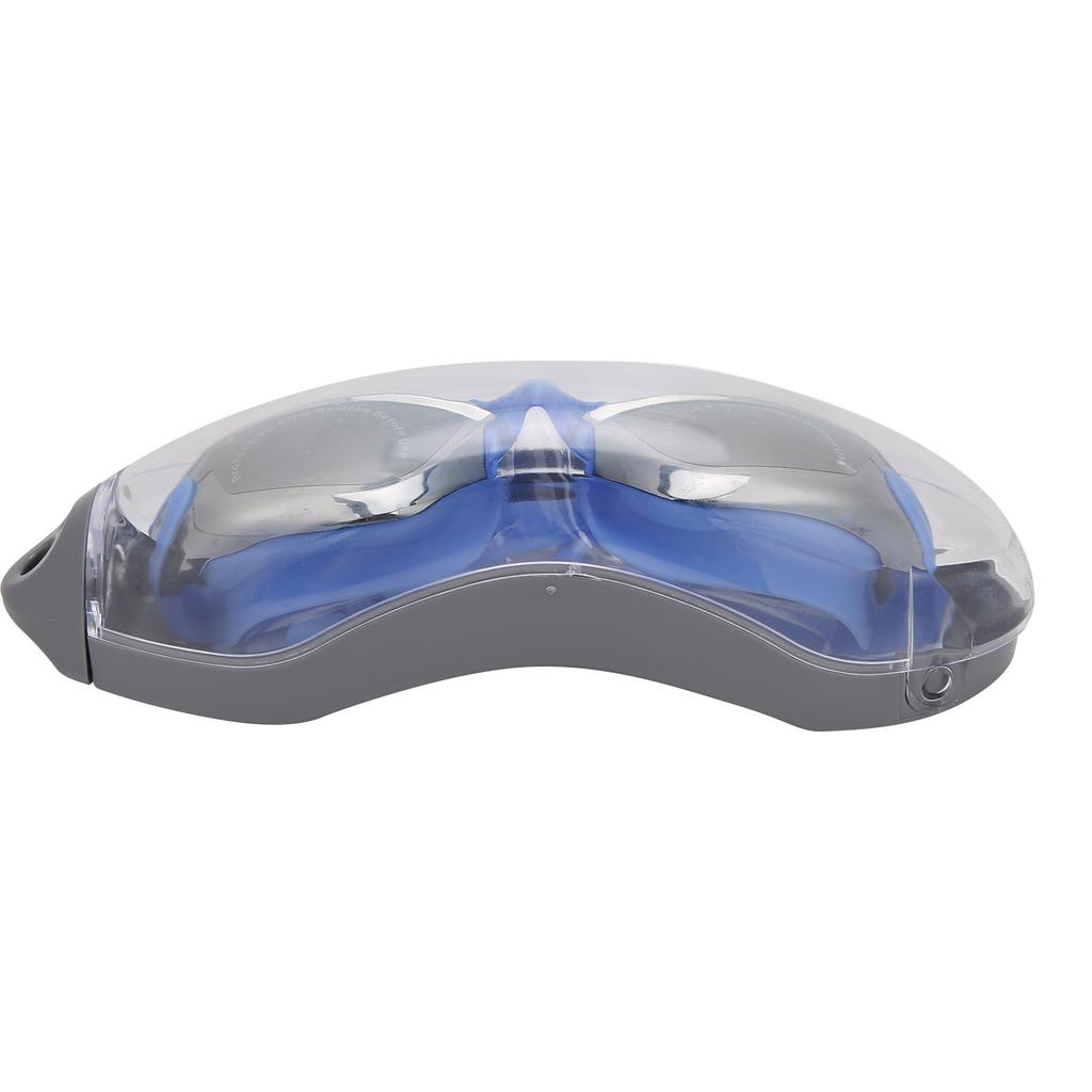 Waterproof Anti Fog Swimming Goggles Electroplating AntiUV Glasses with Earplug for Adult(Blue )