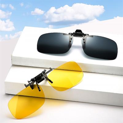 Uv400 Tag Nachtsicht Autofahren Clip-Sonnenbrille Aufklappbar Blendschutz Sonnenbrille Clip-Linse Polarisierte Linse Brille Schutzbrille Clip