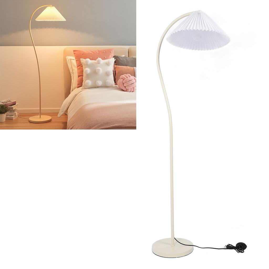 LED Floor Lamp 12W E27 Bulb 3 Light Modes 3000‑6500K Dimmable Remote Control Metal Standing Lamp with Foot   for Reading