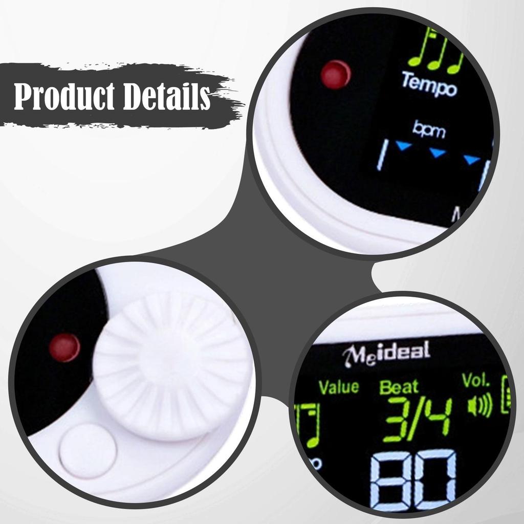 Digital Metronome Tuner Electronic Multifunction Chromatic Tone Generator Vocal
