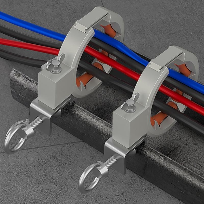 Strong Nylon Cable Guide Pulley 65mm Wide Opening Smooth Roller 330 Degree Rotation Strong for Bridge Installation