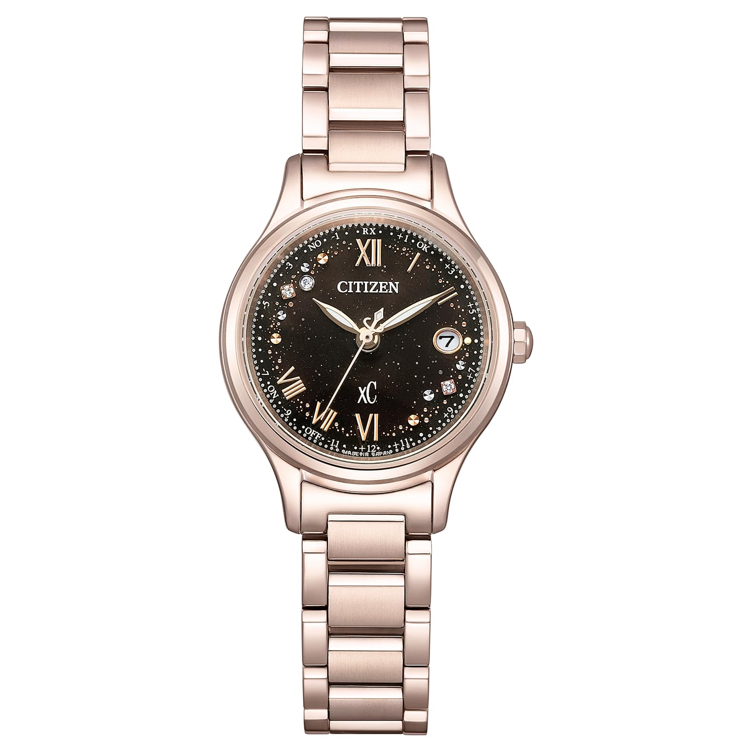 

Радіогодинник Cross Sea Waterproof HINODE COLLECTION Limited Model Sakura Pink Black Pink [Citizen] Photo-powered Eco-Drive ES9497-53E для жінок