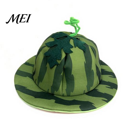 Eye-catching Themed Party Hat Watermelon Hat, Wide Brim Sun Visor for Costume Parties, Joyful Holiday Event Lightweight Elastic Unisex Headwear Summer