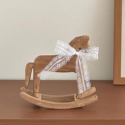 Rocking Horse Statue Animal Figurine Collection Novelty Sculpture Home Decor for Entrance Bedroom