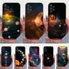 Space Planet Stars For Samsung S9,S10,S20,S10,S21,S25,S24,S23,Ultra,FE,Plus,Lite,Soft Silicone Black Case