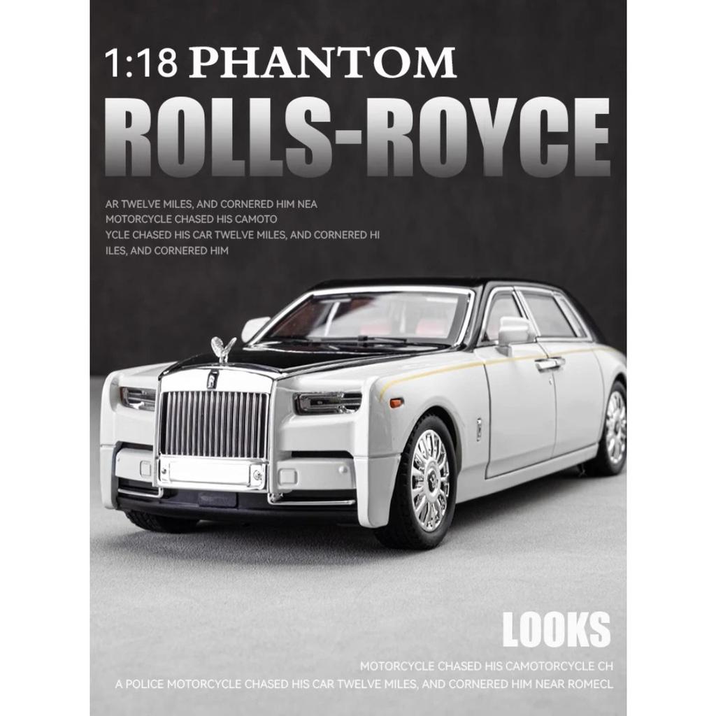 1/18 Rolls Royce Phantom Alloy Luxy Car Model Diecasts Metal Vehicles Collect Simulated Decorations Sound & Light Gifts for Kids