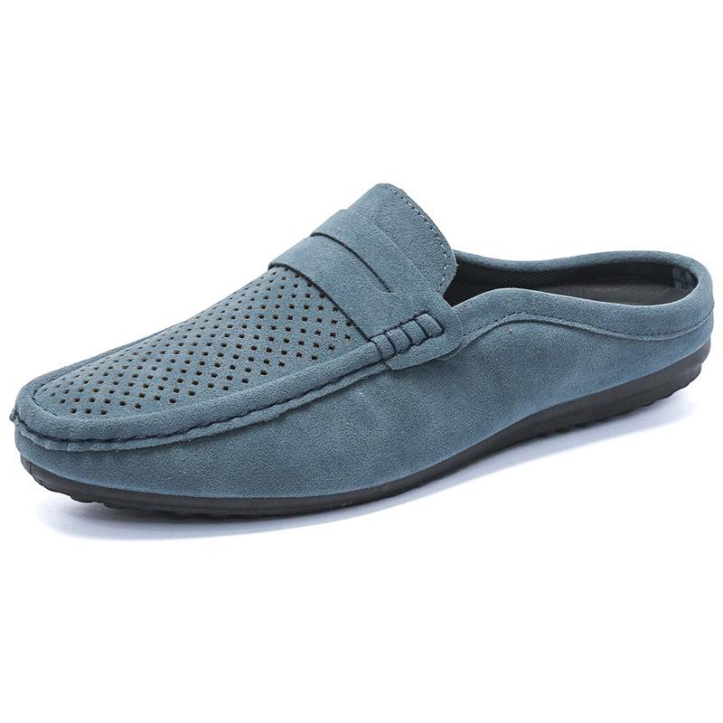 Herren Doudou Schuhe, Halbschale, atmungsaktiver Zehenbereich, Fußabdeckung, Slipper, Herren Halbschuhe ohne Absatz, Loafer für Herren