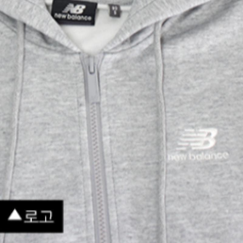 New Balance Nb ESSentialS Small Logo French Terry Men S And woMen S Hooded Zip Up Jacket Gray Nbm