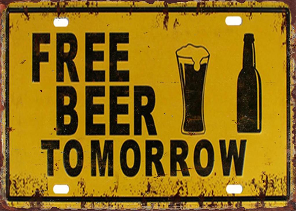 Vintage Beer  Whiskey Themed License Plate Style Aluminum Metal Sign Retro Bar  Man Cave Wall Art Decor for Pub Garage and H
