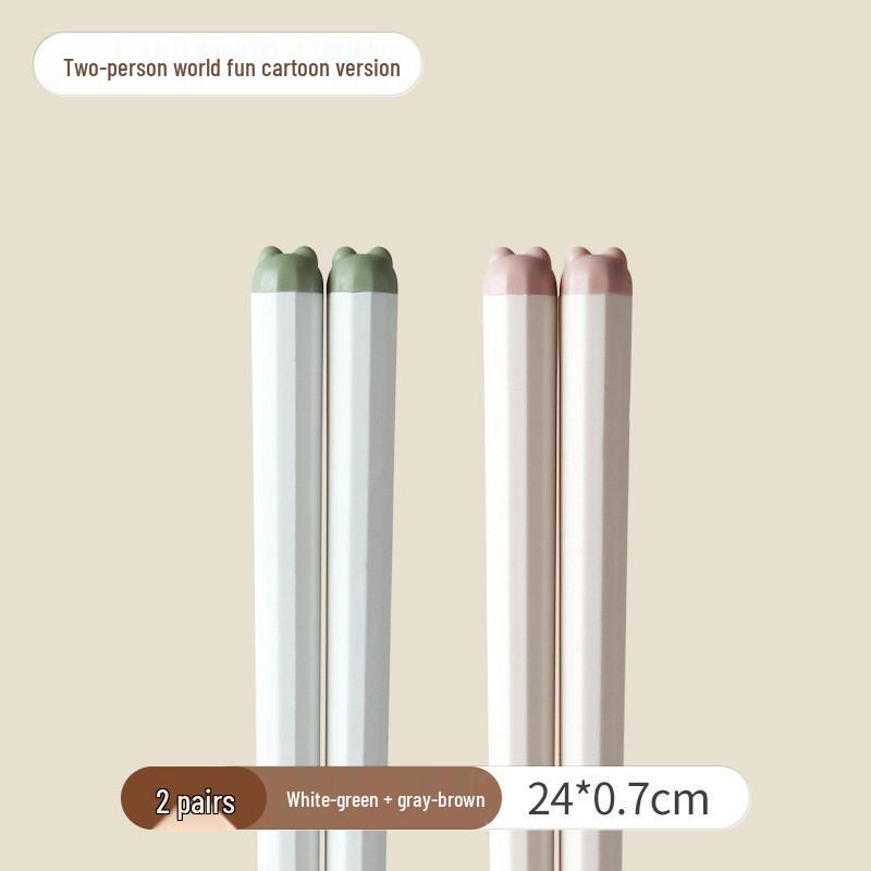 Luxury Minimalist Anti-Mold Alloy Chopsticks Set - High-Temperature Resistant, Lightweight, for One Person.