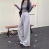 Women's Wide Leg High Waist Drapey Trousers - Spring/Autumn 2025, Loose Slimming Floor-Length Casual Pants.