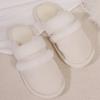 Fashion Soft Faux Fur Plush Slippers for Women Winter Chic Mix Color Warm Cotton Slides Woman Round Toe Non Slip Cotton Slippers Ladies