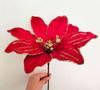 1pcs Glitter Sequins Artificial Magnolia Christmas Flowers Christmas Tree Decoration New Year Home Decoration Window Display
