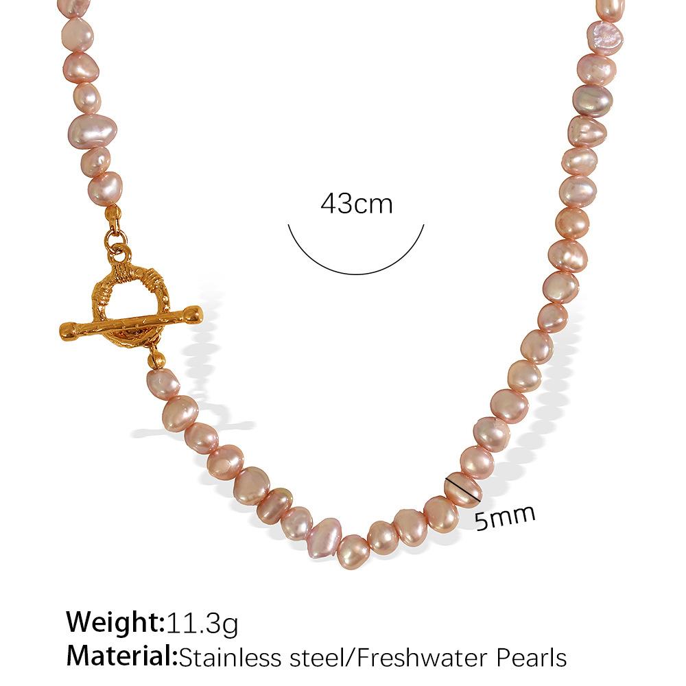 Natural freshwater pearl necklace simple clavicle freshwater pearl necklace fresh and sweet versatile