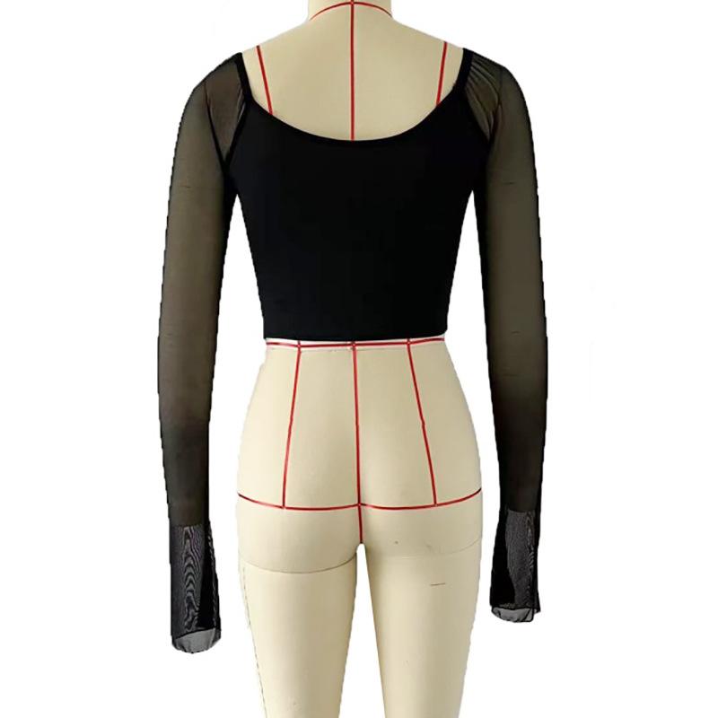 Women's Solid Street Spice Tie Knit Long Sleeve Top