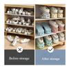 10 Pcs Adjustable Shoe Stacker Shoe Slots Organizer Shoe Slots Space Saver Double Deck Shoe Rack Holder For Closet Organization