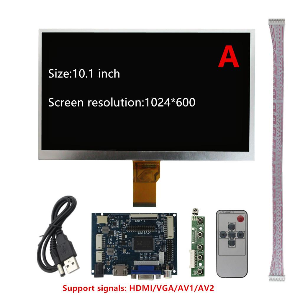 10.1 Inch HD 1024*600 LCD Screen HDMI Driver Board,Plug&Play for Raspberry Pi 4/5,Computer Auxiliary Display Split Screen Portable Monitor