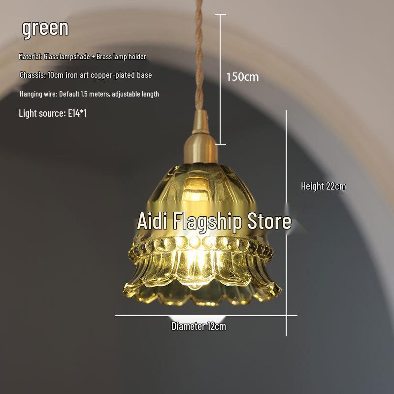 French Modern Glass Pendant Lamp for Bar, Hallway, or Bedroom