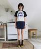 GREENBUTTER Smooth Raglan Sleeve Tee (Ivory/Black)