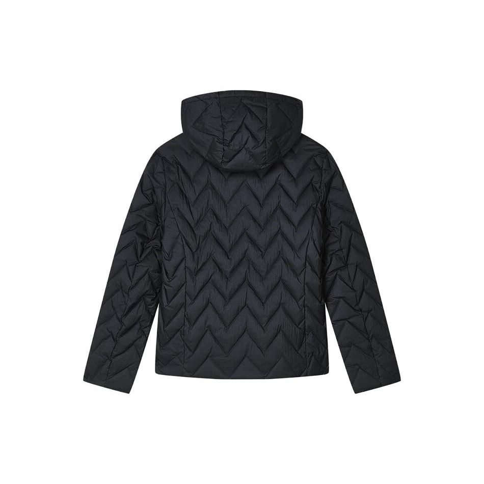 Fila Solid Color Zipper Hooded Down Jacket Women Outerwear Legendary-Blue F11W341902F-NV